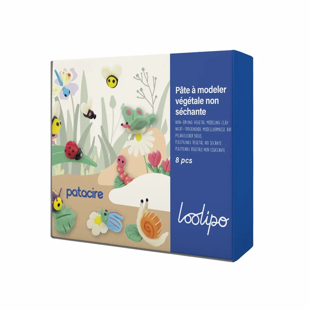 Loisirs créatifs pour enfant - PÂTE À MODELER VÉGÉTALE NON SÉCHANTE - PATACIRE - 8 COLORIS - LOOLIPO