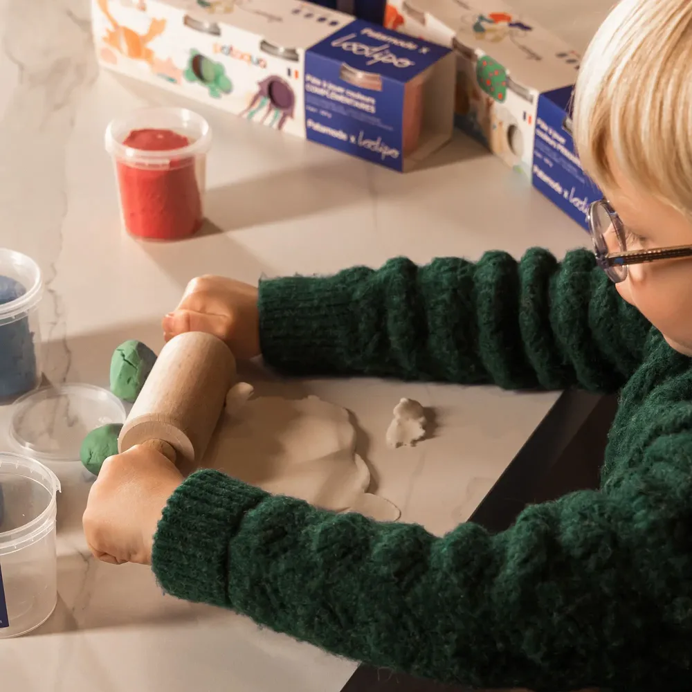 Loisirs créatifs pour enfant - PÂTE À JOUER VÉGÉTALE - PATAQUA - COULEURS PRIMAIRES & COMPLÉMENTAIRES - LOOLIPO