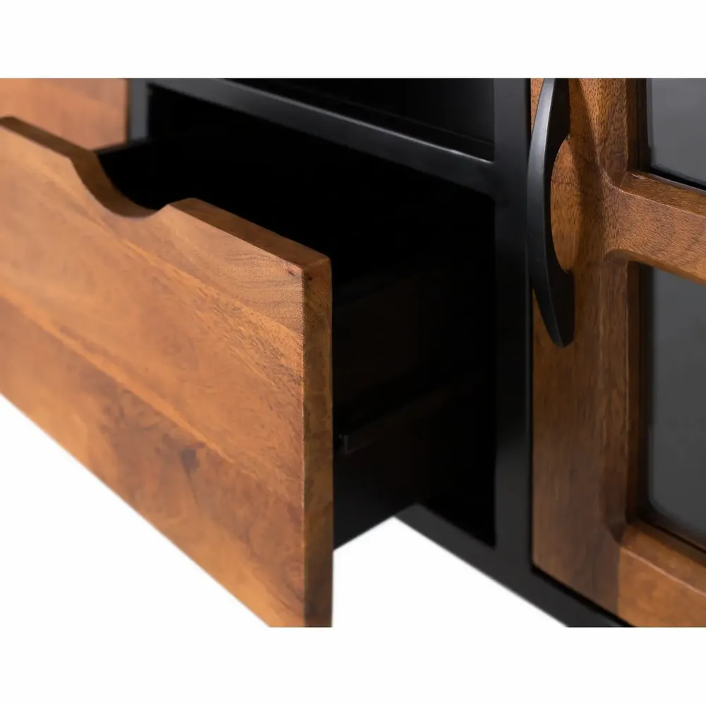 Meubles TV - Meuble TV avec 2 portes et 2 tiroirs en verre fait main - GINER Y COLOMER