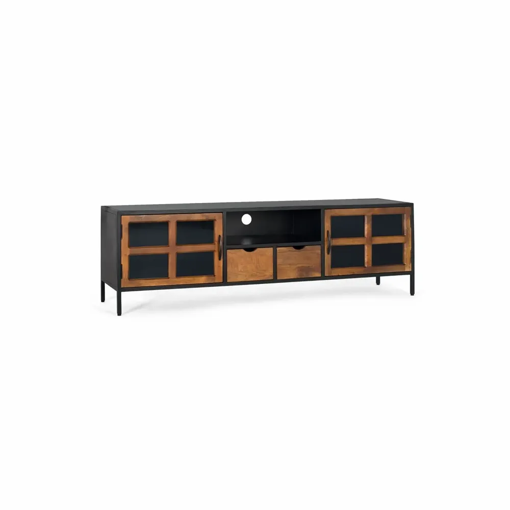 Meubles TV - Meuble TV avec 2 portes et 2 tiroirs en verre fait main - GINER Y COLOMER