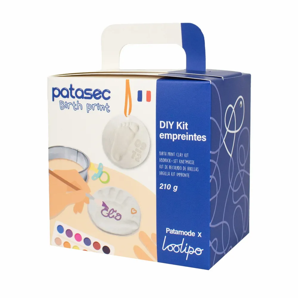 Loisirs créatifs pour enfant - KIT EMPREINTE - PÂTE À MODELER AUTODURCISSANTE - PATASEC - LOOLIPO