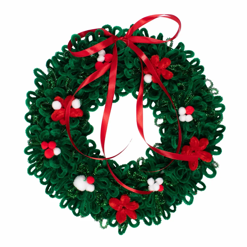 Loisirs créatifs pour enfant - Maxi pack chenilles, yeux mobiles & pompons - Noël - LOOLIPO