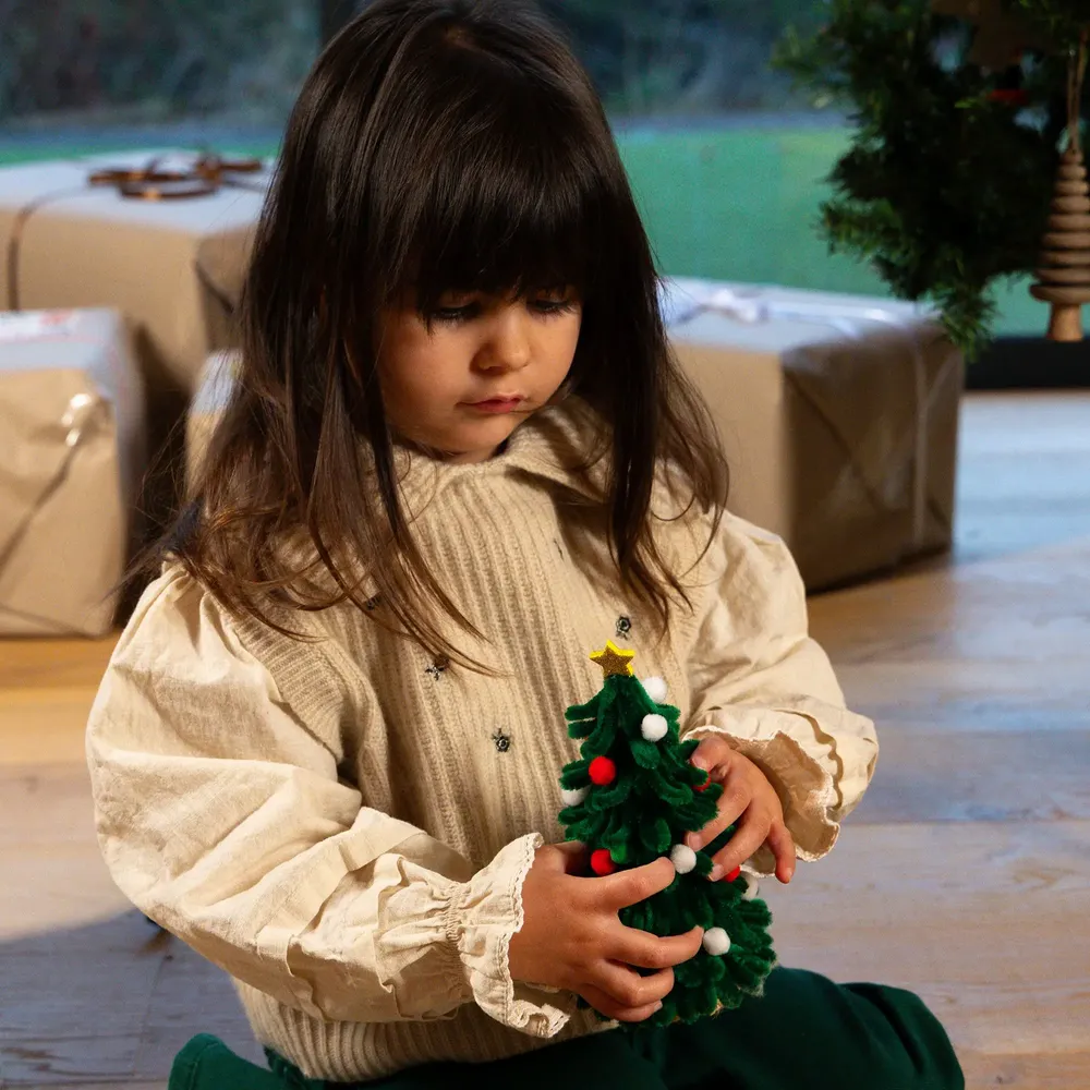 Loisirs créatifs pour enfant - Maxi pack chenilles, yeux mobiles & pompons - Noël - LOOLIPO