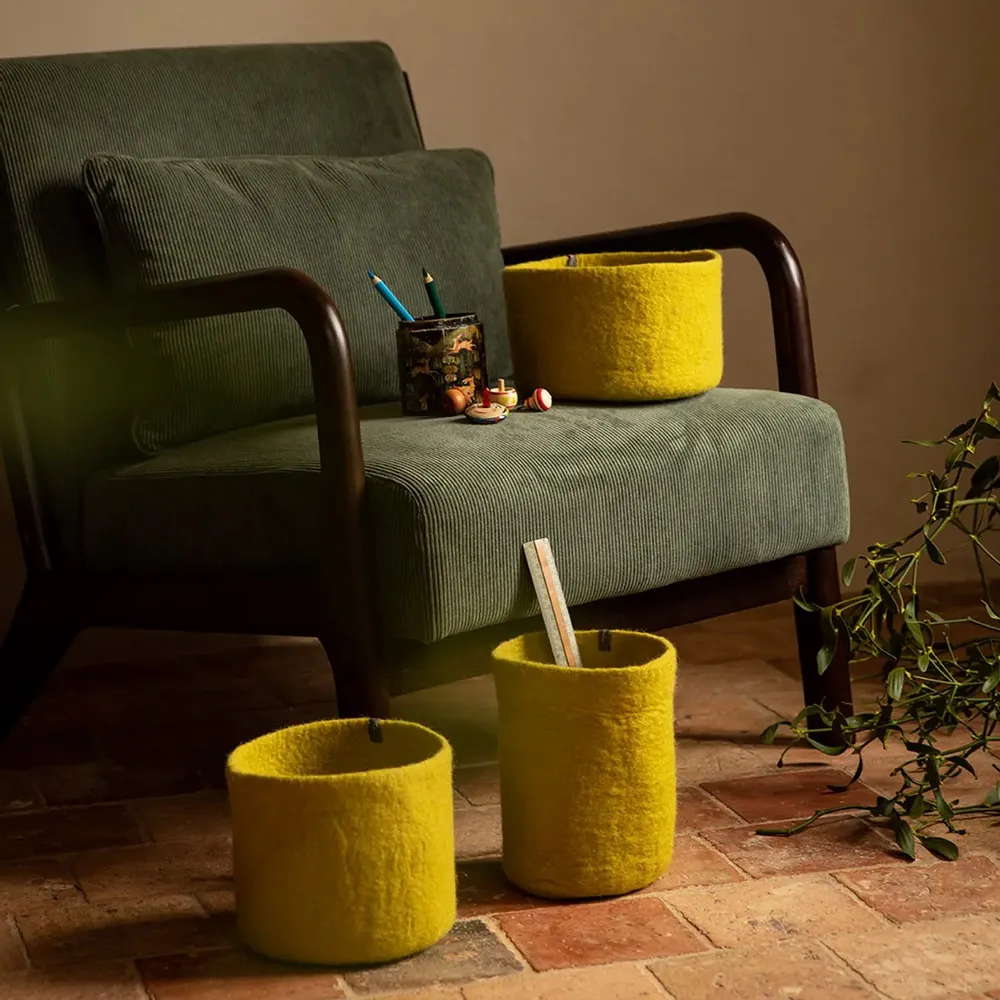Decorative objects - HANDMADE FELTED STORAGE - MUSKHANE