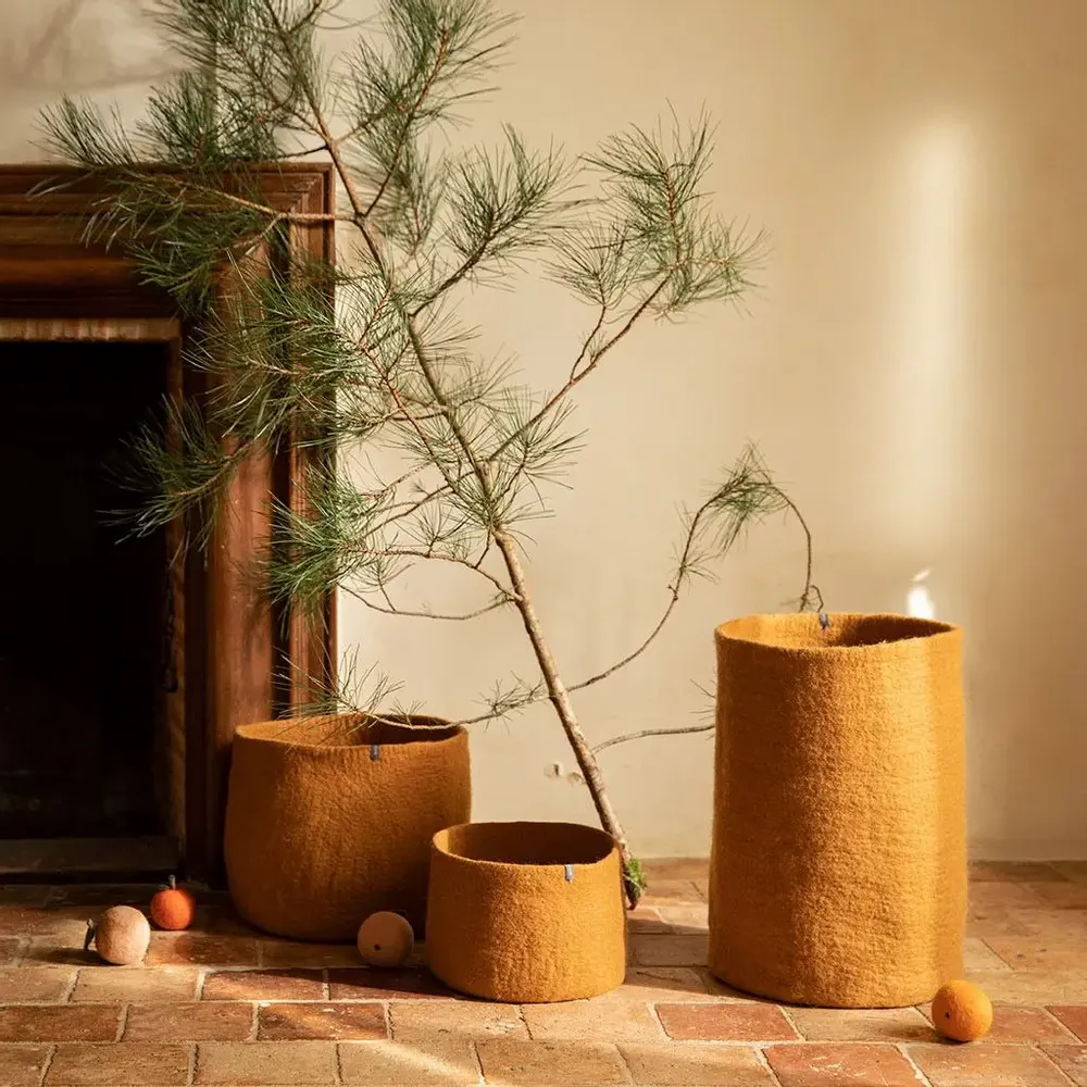 Decorative objects - HANDMADE FELTED STORAGE - MUSKHANE