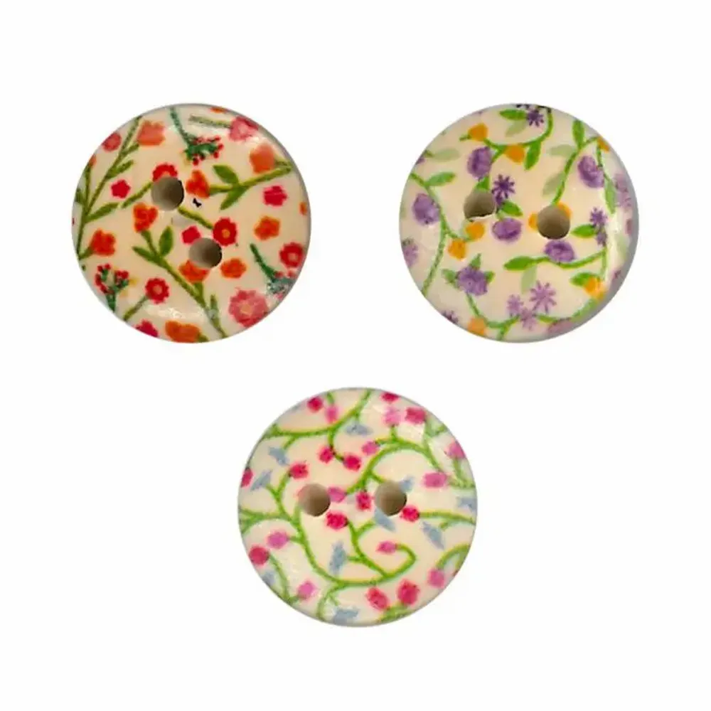 Loisirs créatifs pour enfant - Boutons fleuris en bambou - LOOLIPO