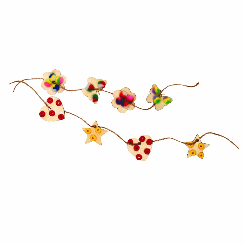 Loisirs créatifs pour enfant - Perles en bois - Rondelles colorées perles en bois - Rondelles coloré - LOOLIPO