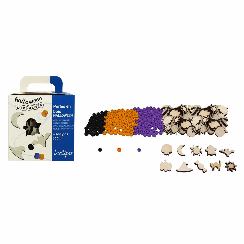 Loisirs créatifs pour enfant - PERLES EN BOIS - HALLOWEEN - LOOLIPO