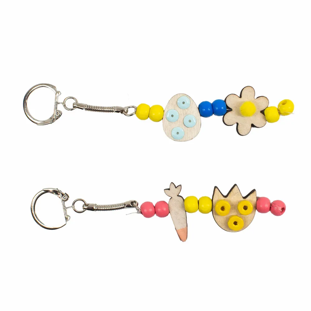 Loisirs créatifs pour enfant - PERLES EN BOIS - PÂQUES - LOOLIPO