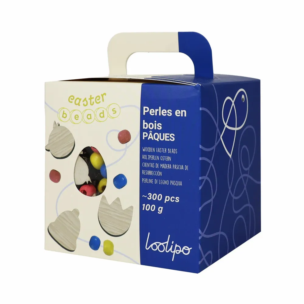 Loisirs créatifs pour enfant - PERLES EN BOIS - PÂQUES - LOOLIPO