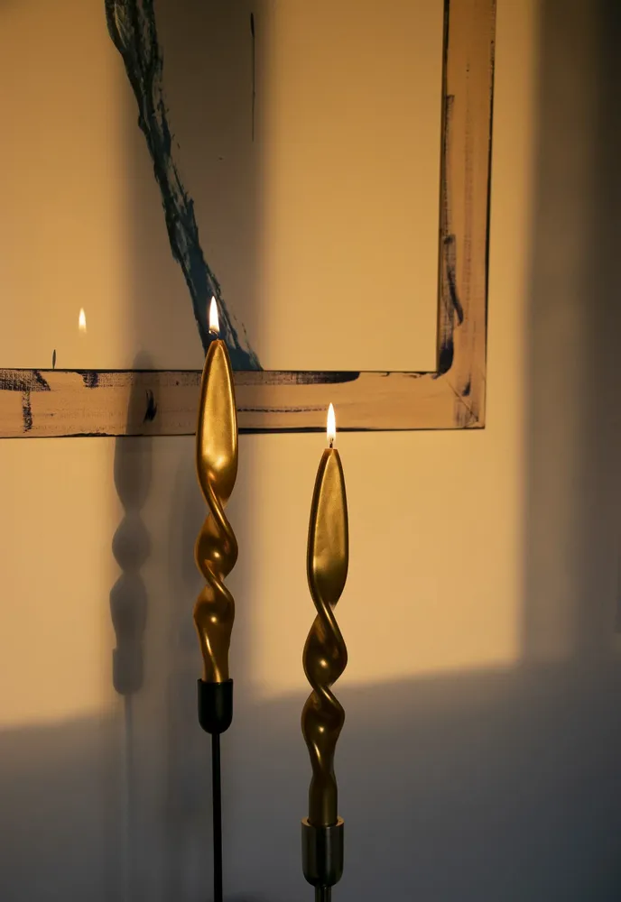 Decorative objects - Meloria twisted candle "Denise" - Sheffield - GRAZIANI