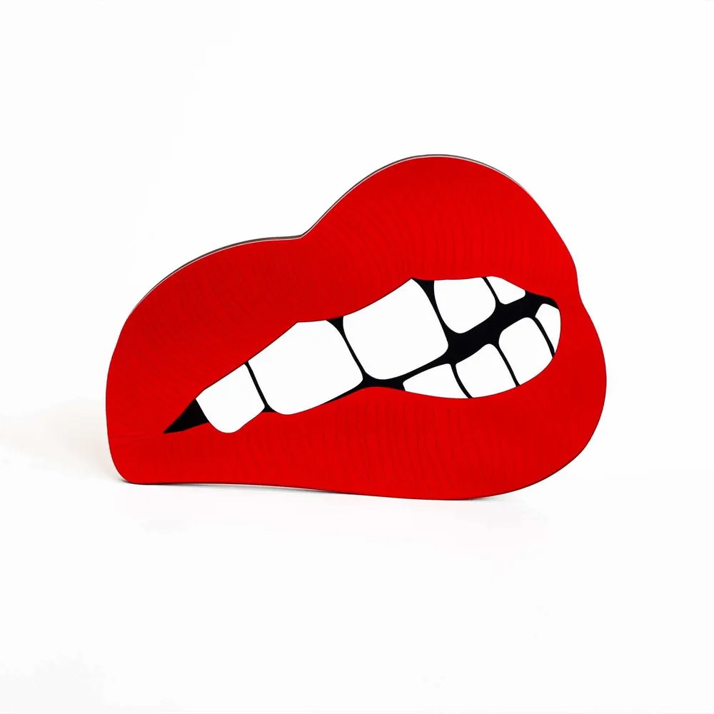 Autres décorations murales - Bite Me – Miroir audacieux en forme de lèvres brillantes - LA MISÉTO