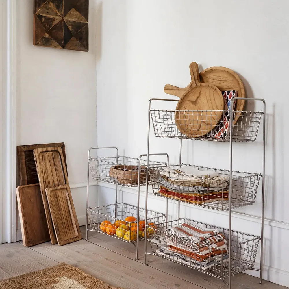 Food storage - Iron rack with baskets - MADAM STOLTZ