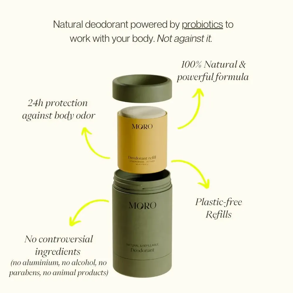 Fragrance for women & men - Refillable deodorant - MORO ESSENTIALS BV