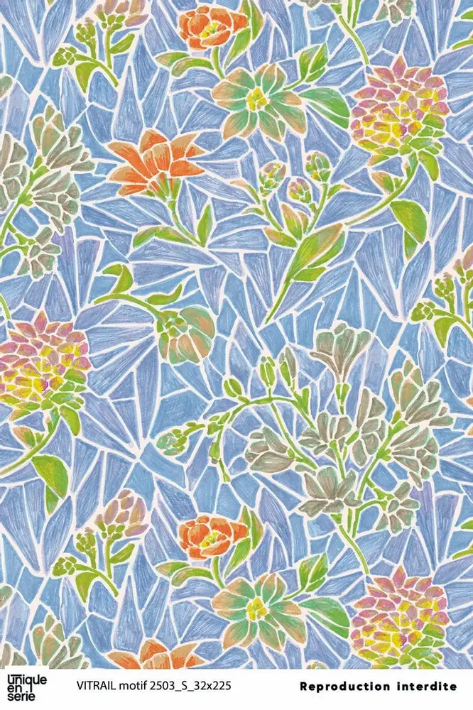 Textile and surface design - STAINED GLASS - UNIQUE EN SERIE