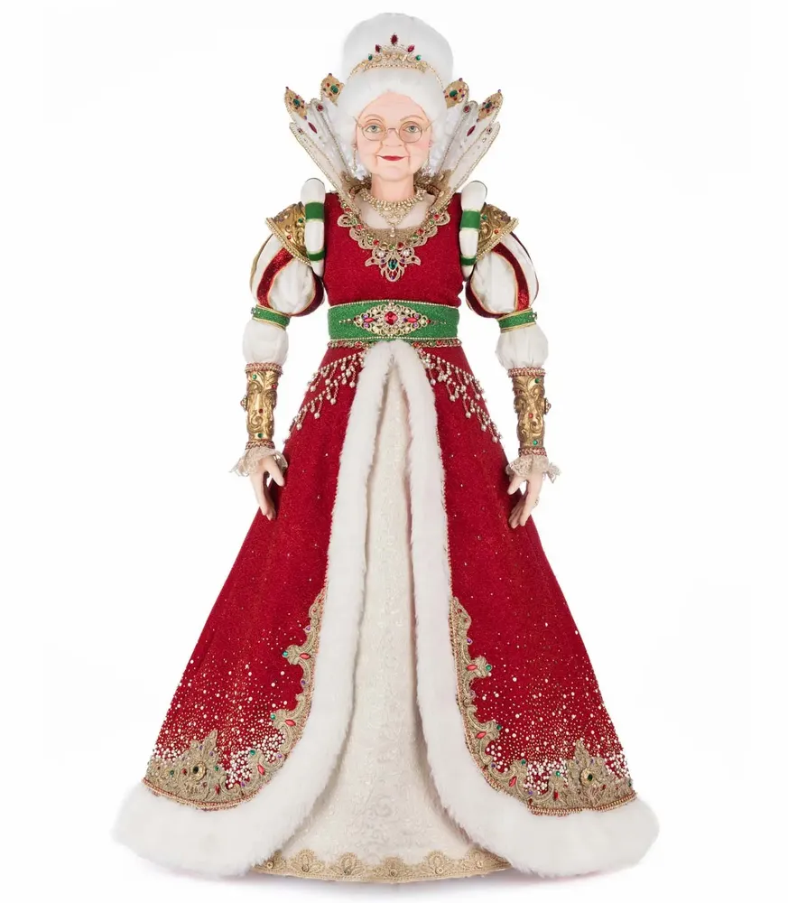 Other Christmas decorations - QUEEN NOELLE NORTH P.CLAUS DOLL RD/WH 85CM - GOODWILL M&G