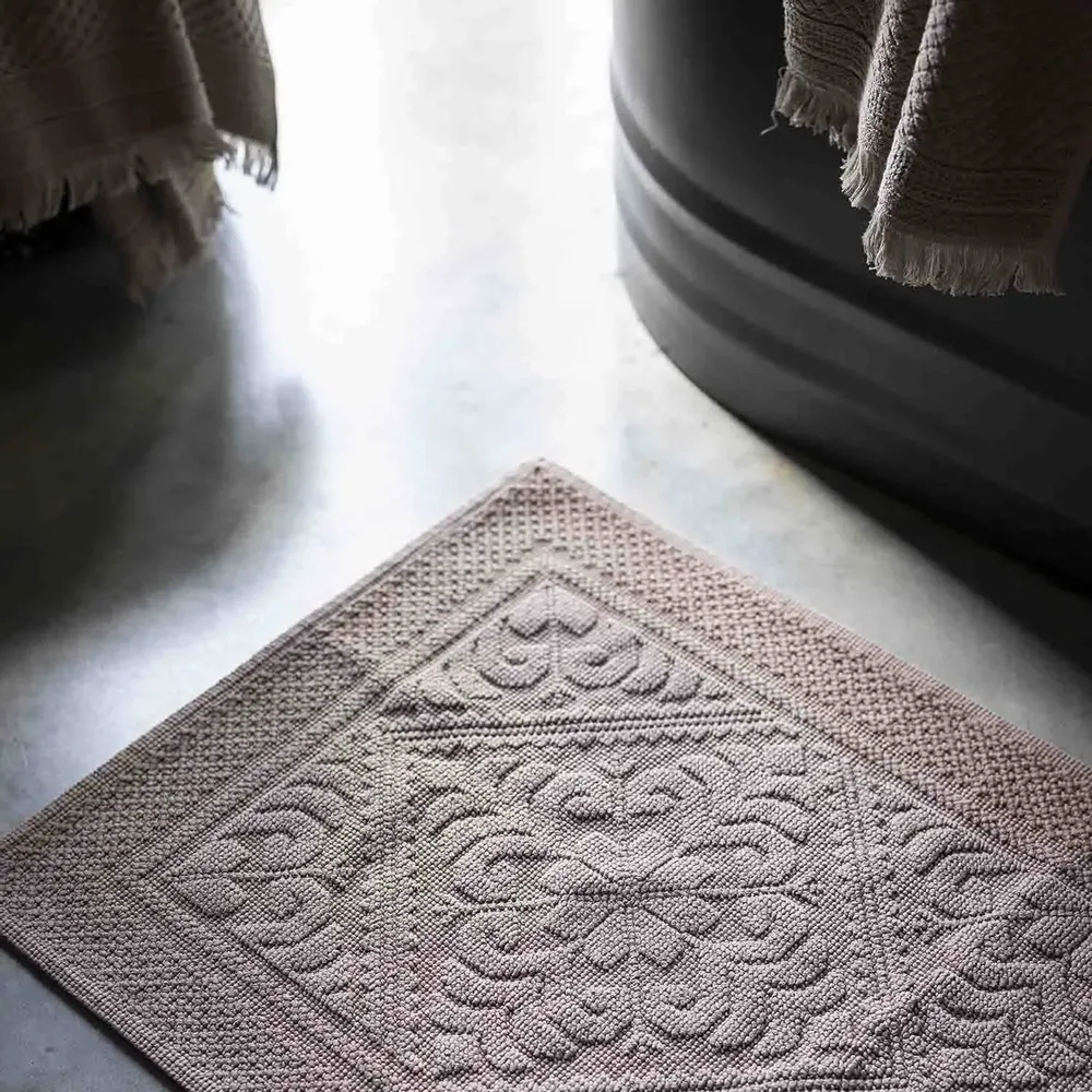 Other bath linens - Enzo Noisette plain bath mat 54 x 110 - MAISON VIVARAISE - SDE VIVARAISE WINKLER