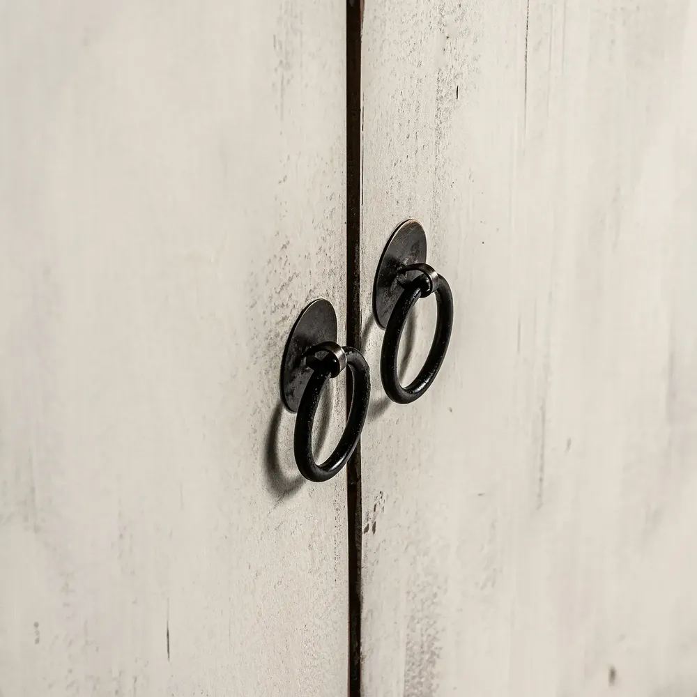 Sideboards - Sideboard in recycled pine wood off off white washed finish colour in - VICAL
