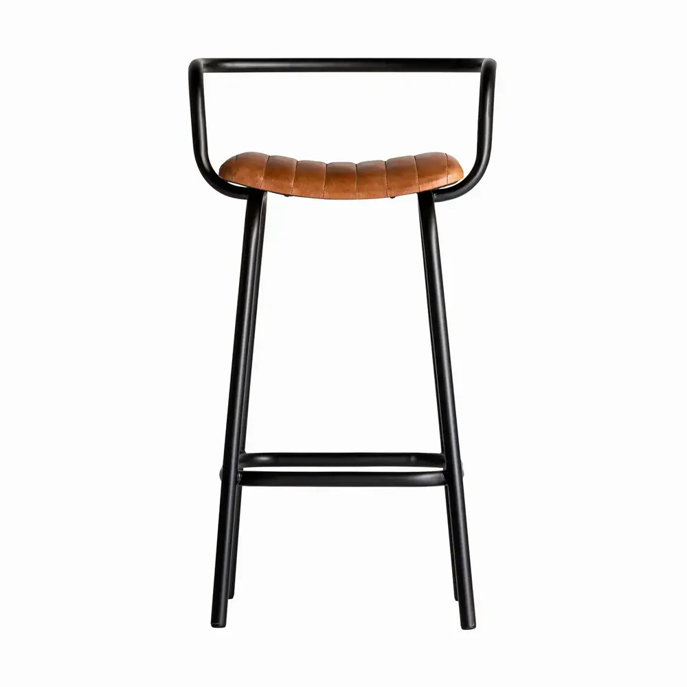 Tabourets - Tabouret en fer couleur marron cassé de 52x49x90 cm - VICAL