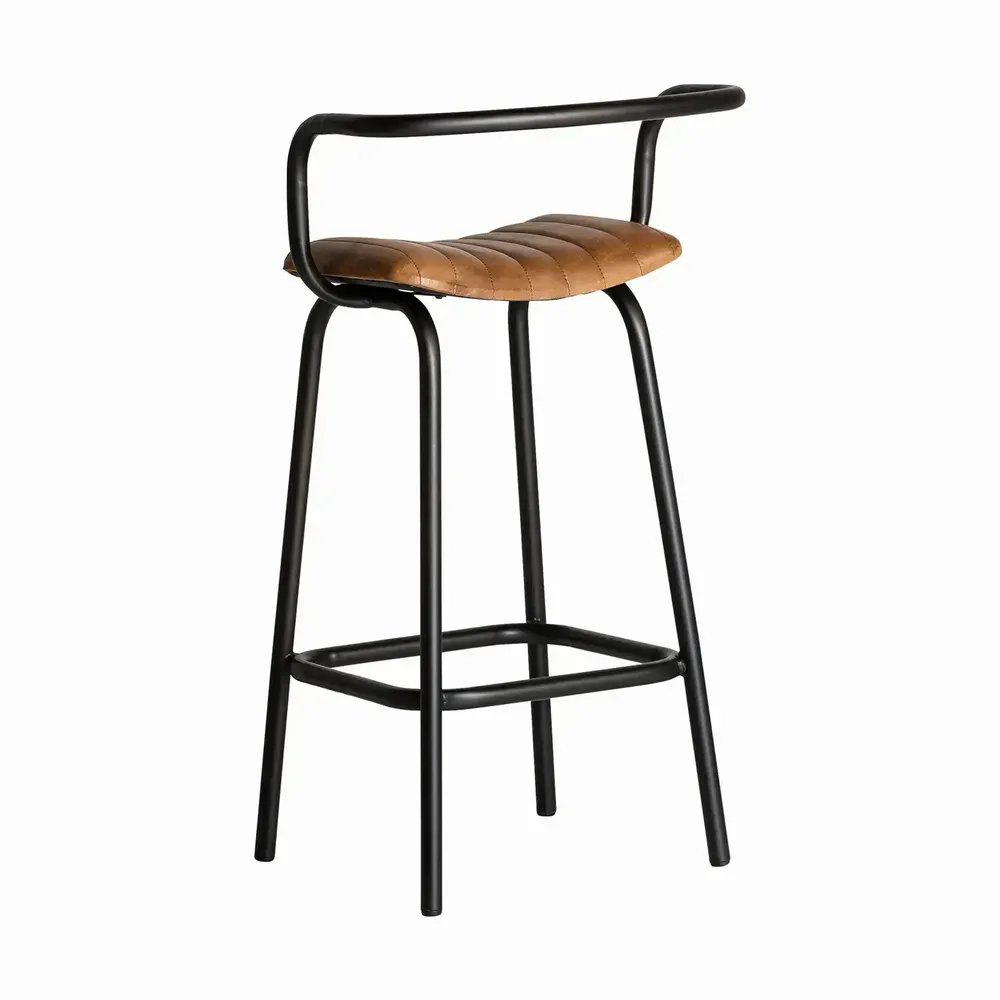 Tabourets - Tabouret en fer couleur marron cassé de 52x49x90 cm - VICAL