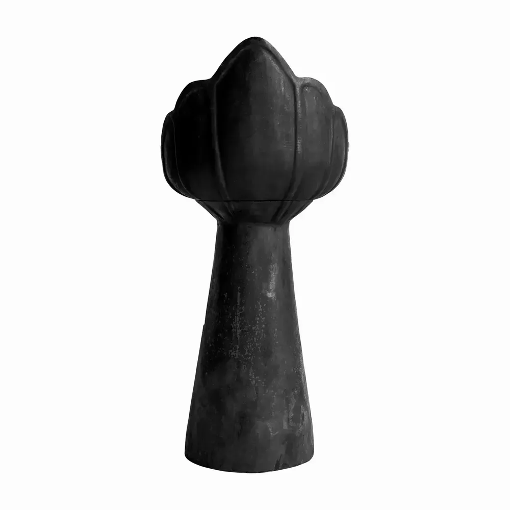 Tabourets - Tabouret en bois de suar couleur noir cassé vieilli en 50x46x112 cm - VICAL