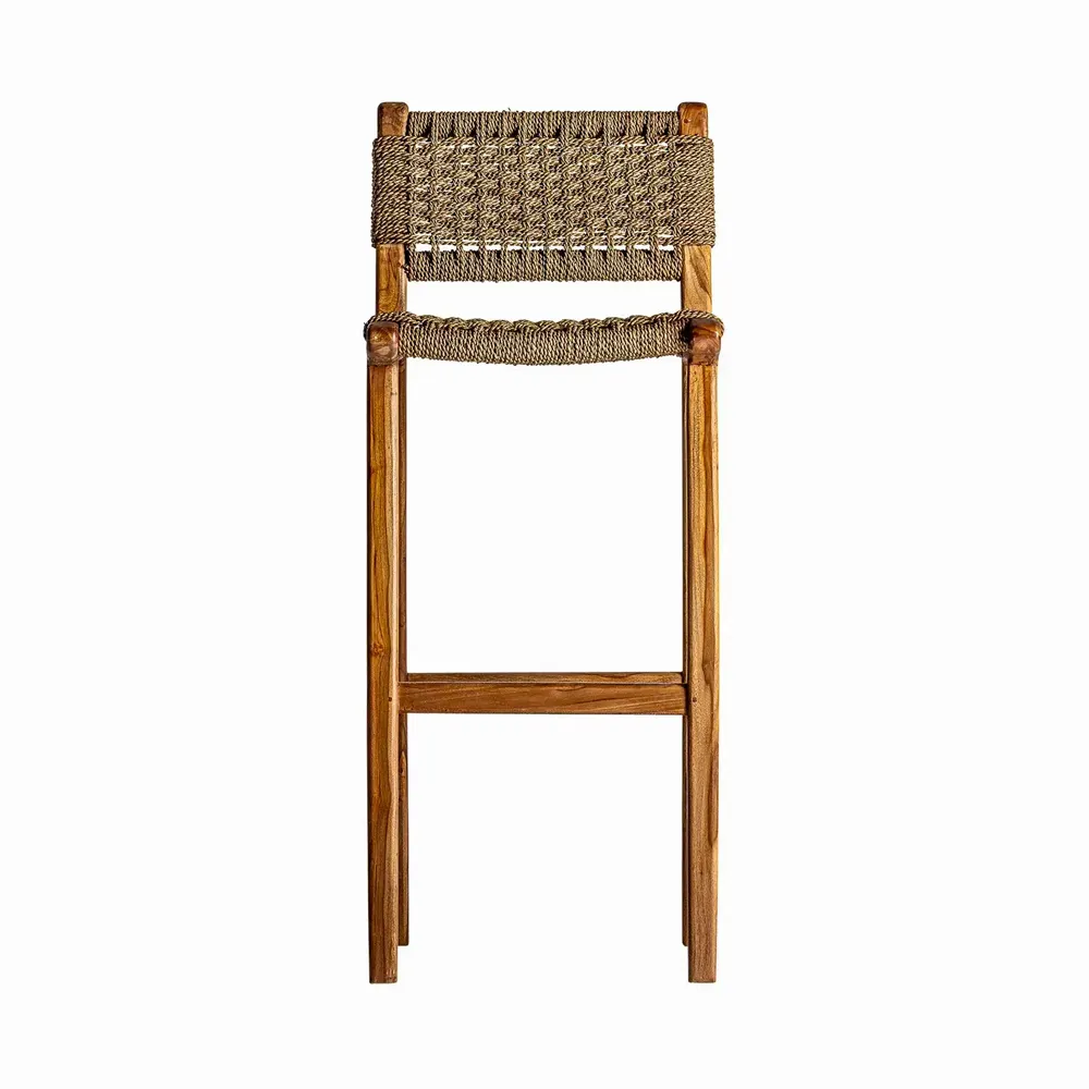 Tabourets - Tabouret en bois de teck couleur marron cassé en 46x53x111 cm - VICAL