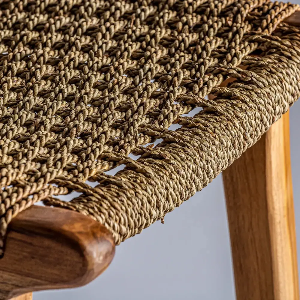 Tabourets - Tabouret en bois de teck couleur marron cassé en 46x53x111 cm - VICAL