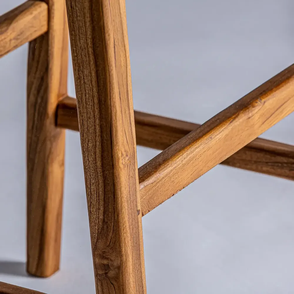 Tabourets - Tabouret en bois de teck couleur marron cassé en 46x53x111 cm - VICAL