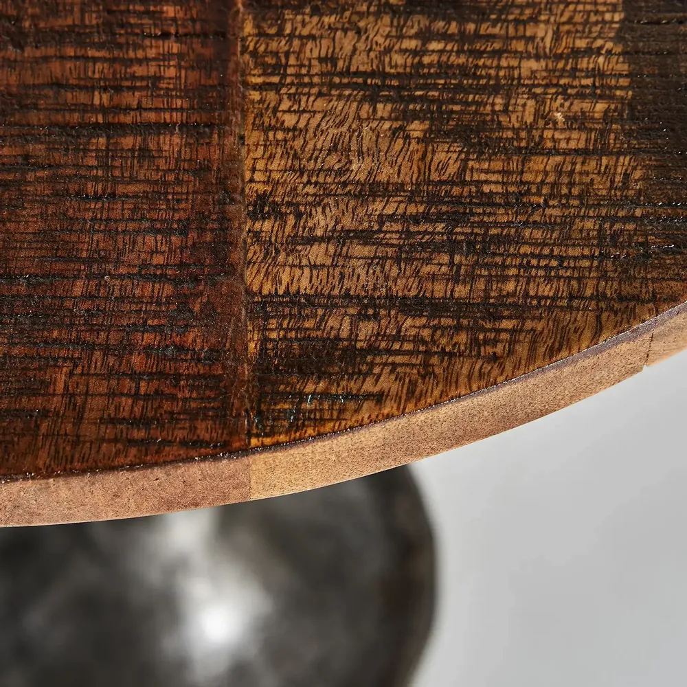 Autres tables  - Table de bar en fer couleur gris cassé en 65x65x75 cm - VICAL