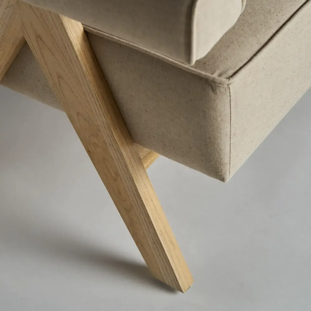 Fauteuils - Fauteuil en bois d'orme couleur marron clair de 75x80x83 cm - VICAL