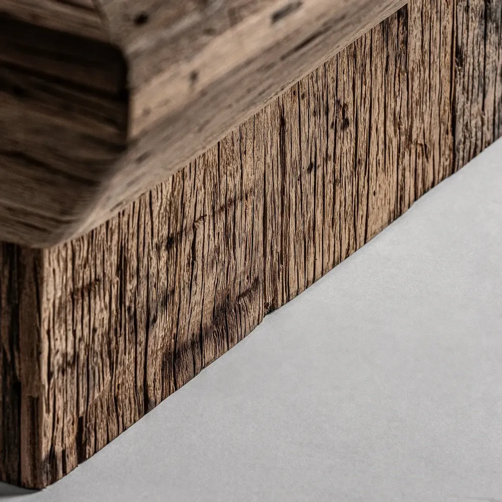 Tables basses - Table basse en bois de pin recyclé couleur marron vieilli en 100 - VICAL