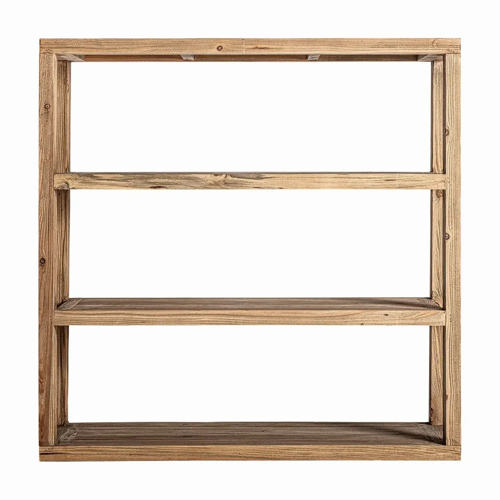 Bookshelves - Bookcase in recycled elm tree wood off brown colour in 110x45x110 cm - VICAL