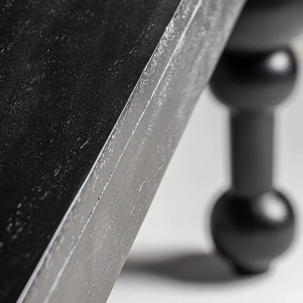 Tables Salle à Manger - Table à manger en bois de manguier couleur noir cassé en 255x120x79 cm - VICAL