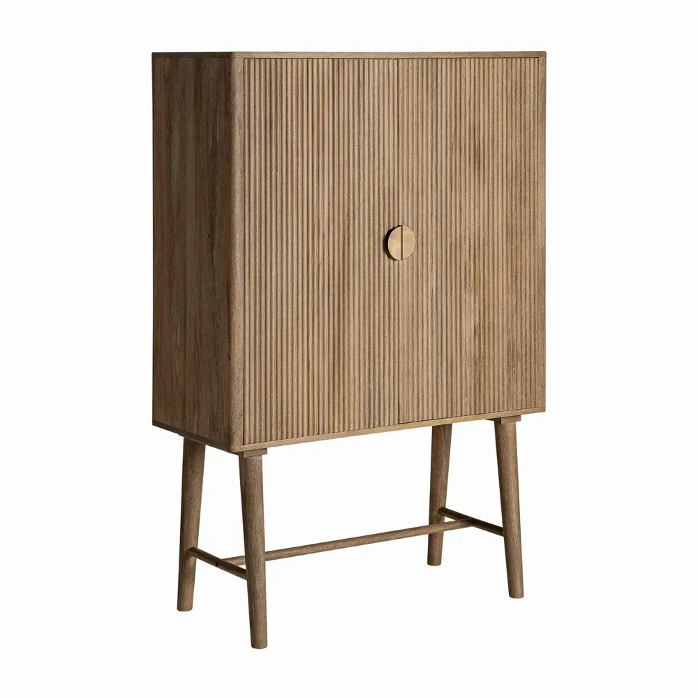 Armoires - Armoire en bois de manguier couleur marron cassé en 100x45x150 cm - VICAL