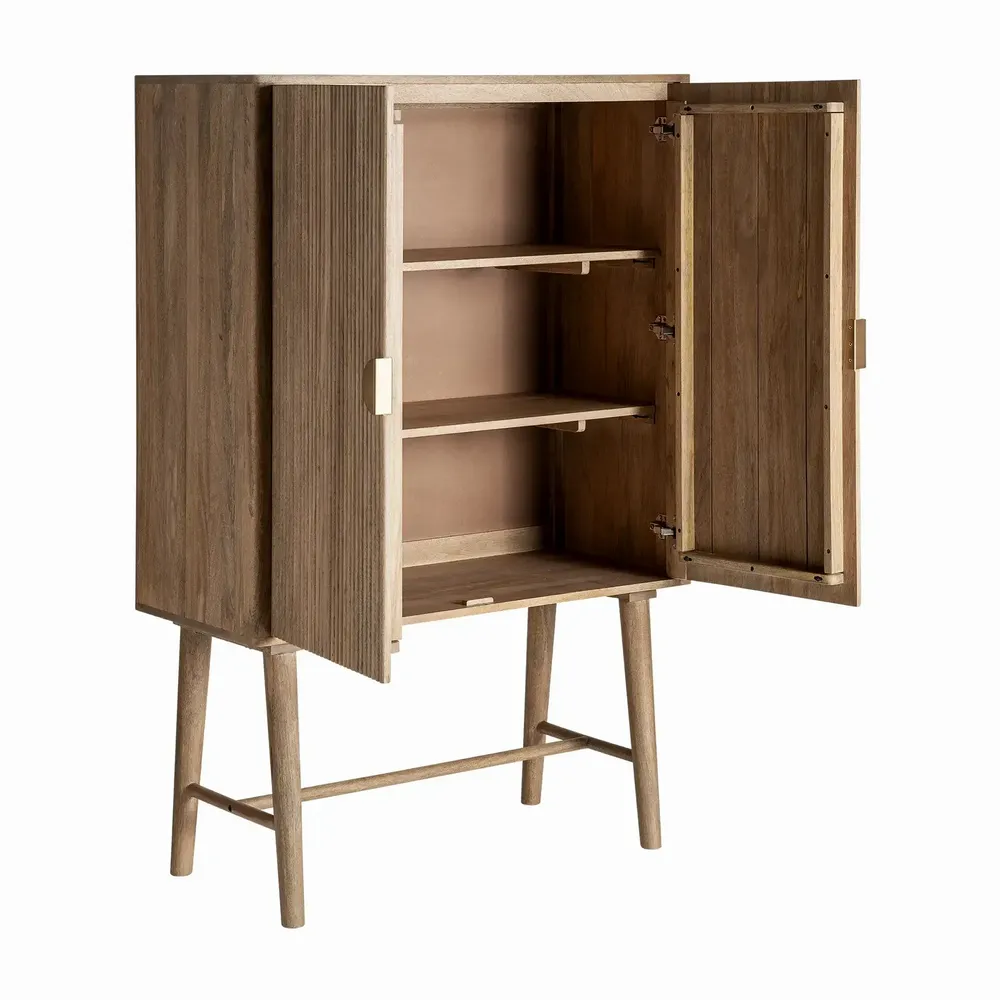 Armoires - Armoire en bois de manguier couleur marron cassé en 100x45x150 cm - VICAL