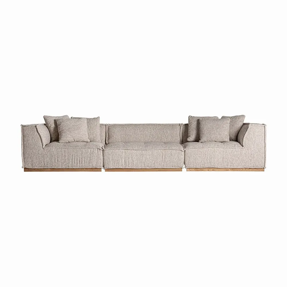 Sofas - Central sofa module in polyester off beige marbled colour in 122x122x - VICAL