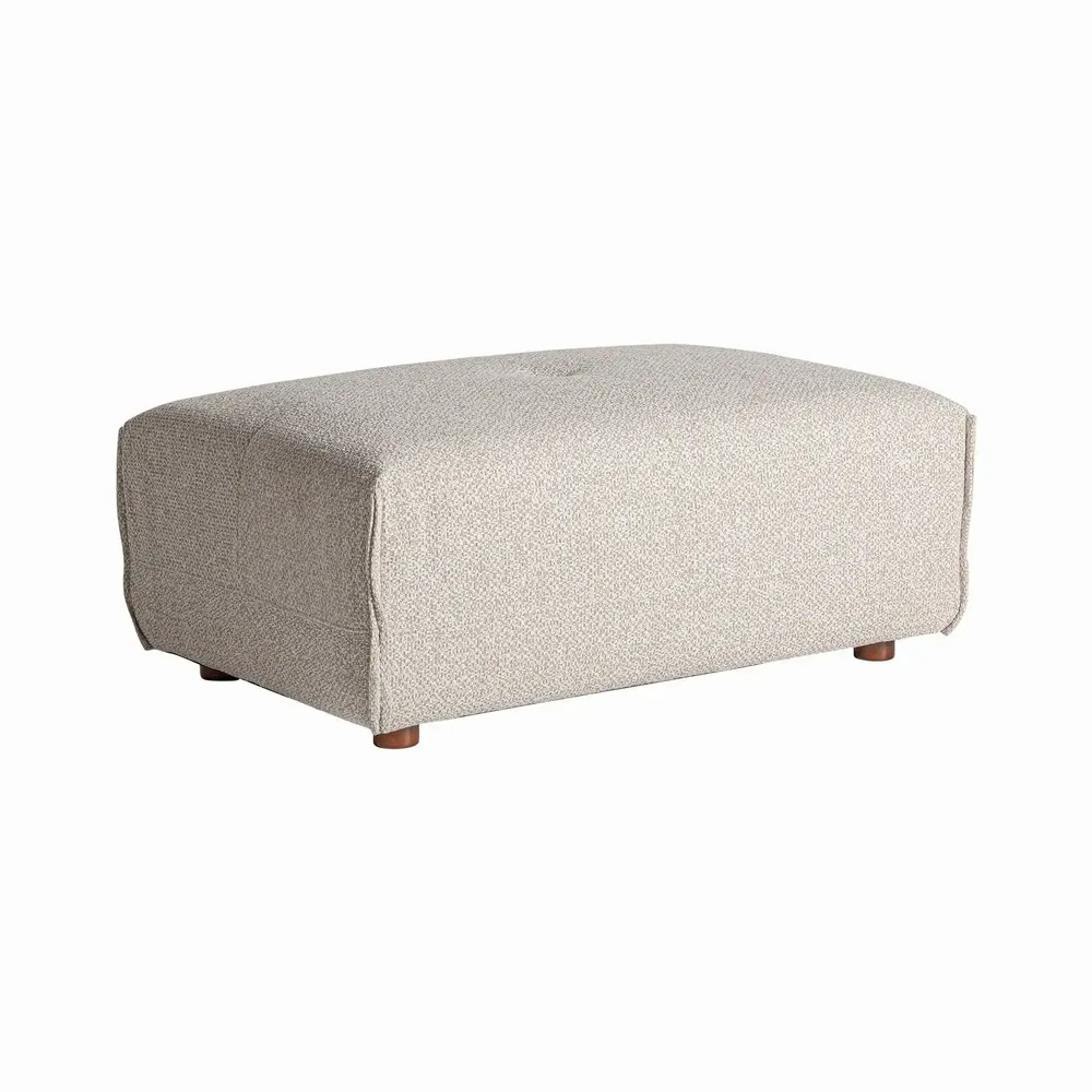Footrests - Sofa module footrest in polyester off cream colour in 101x66x41 cm - VICAL