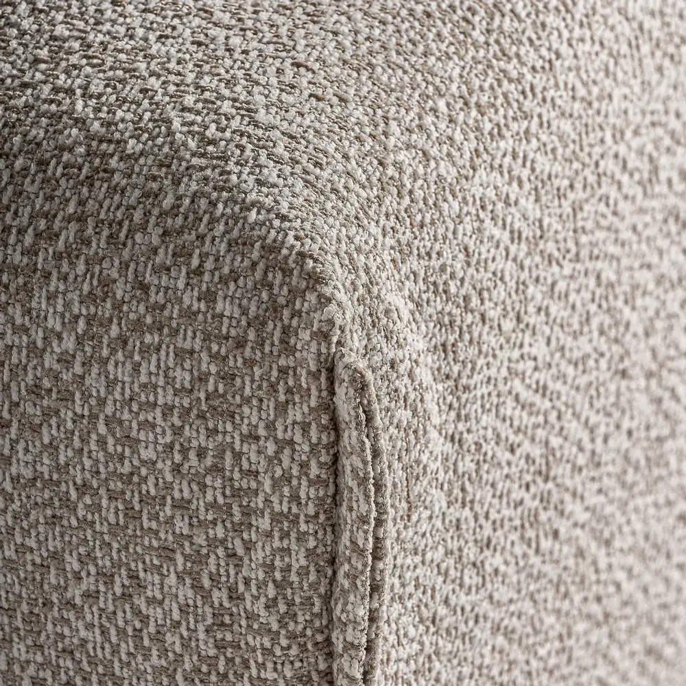 Footrests - Sofa module footrest in polyester off cream colour in 101x66x41 cm - VICAL