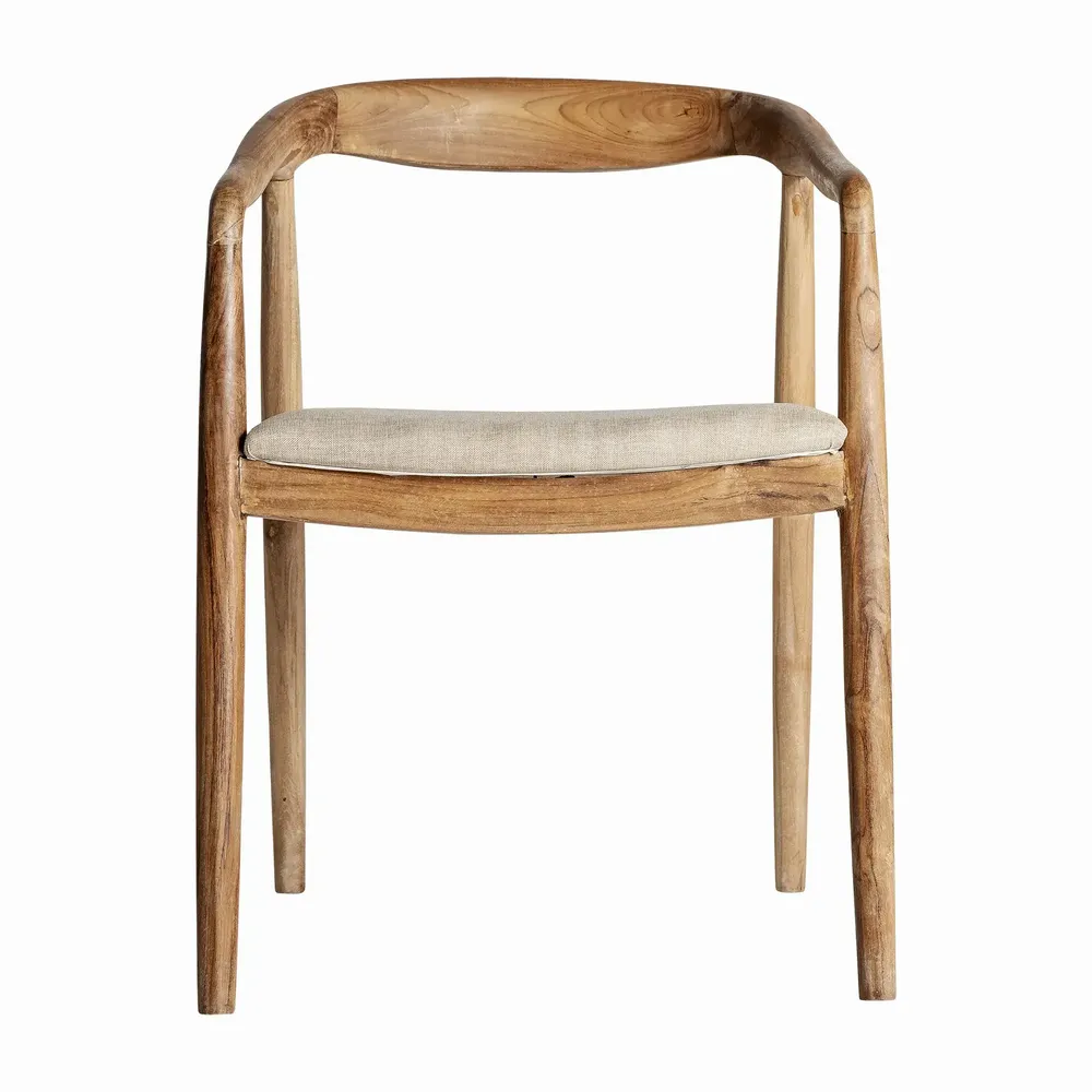 Chairs - Chair in teak wood off brown colour in 57x62x77 cm - VICAL