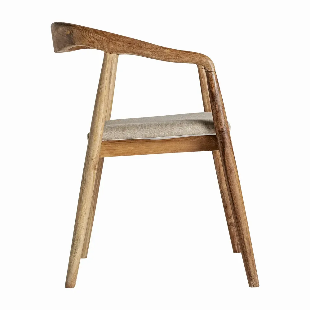 Chairs - Chair in teak wood off brown colour in 57x62x77 cm - VICAL