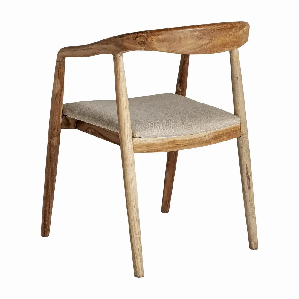 Chairs - Chair in teak wood off brown colour in 57x62x77 cm - VICAL