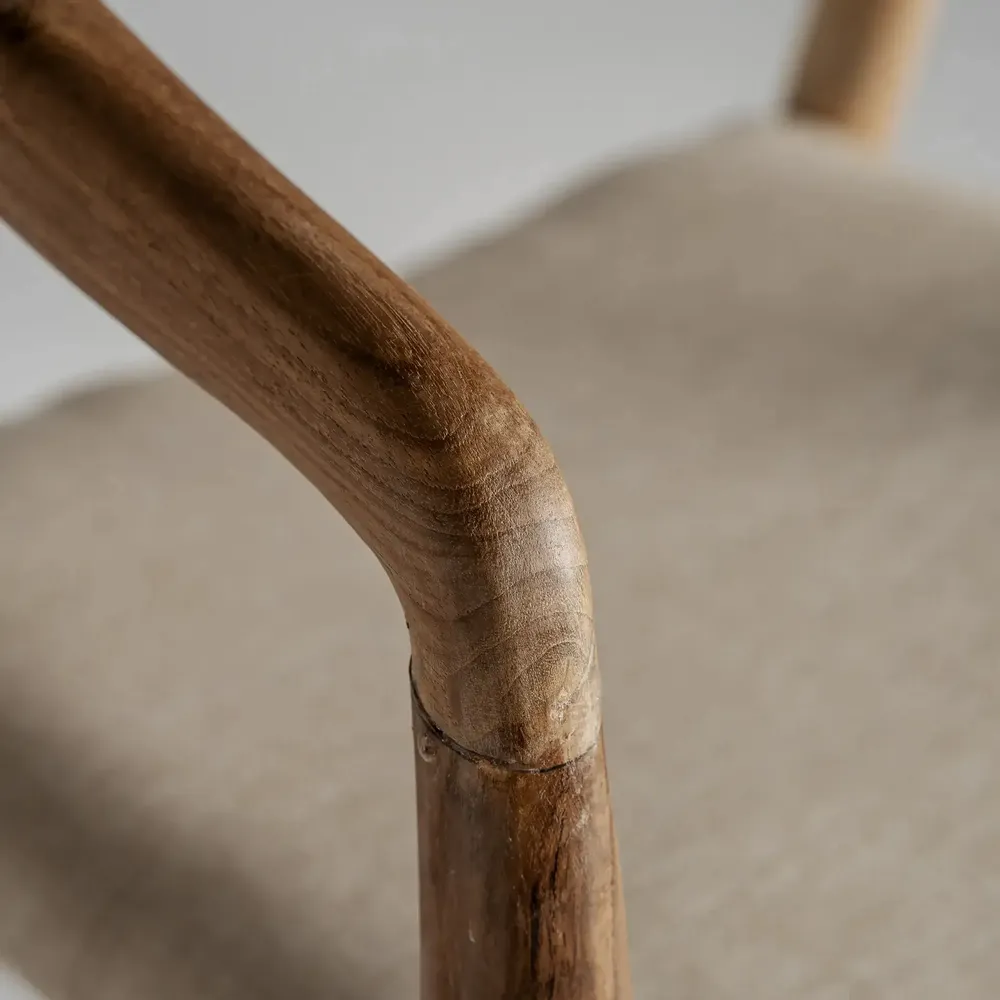 Chairs - Chair in teak wood off brown colour in 57x62x77 cm - VICAL