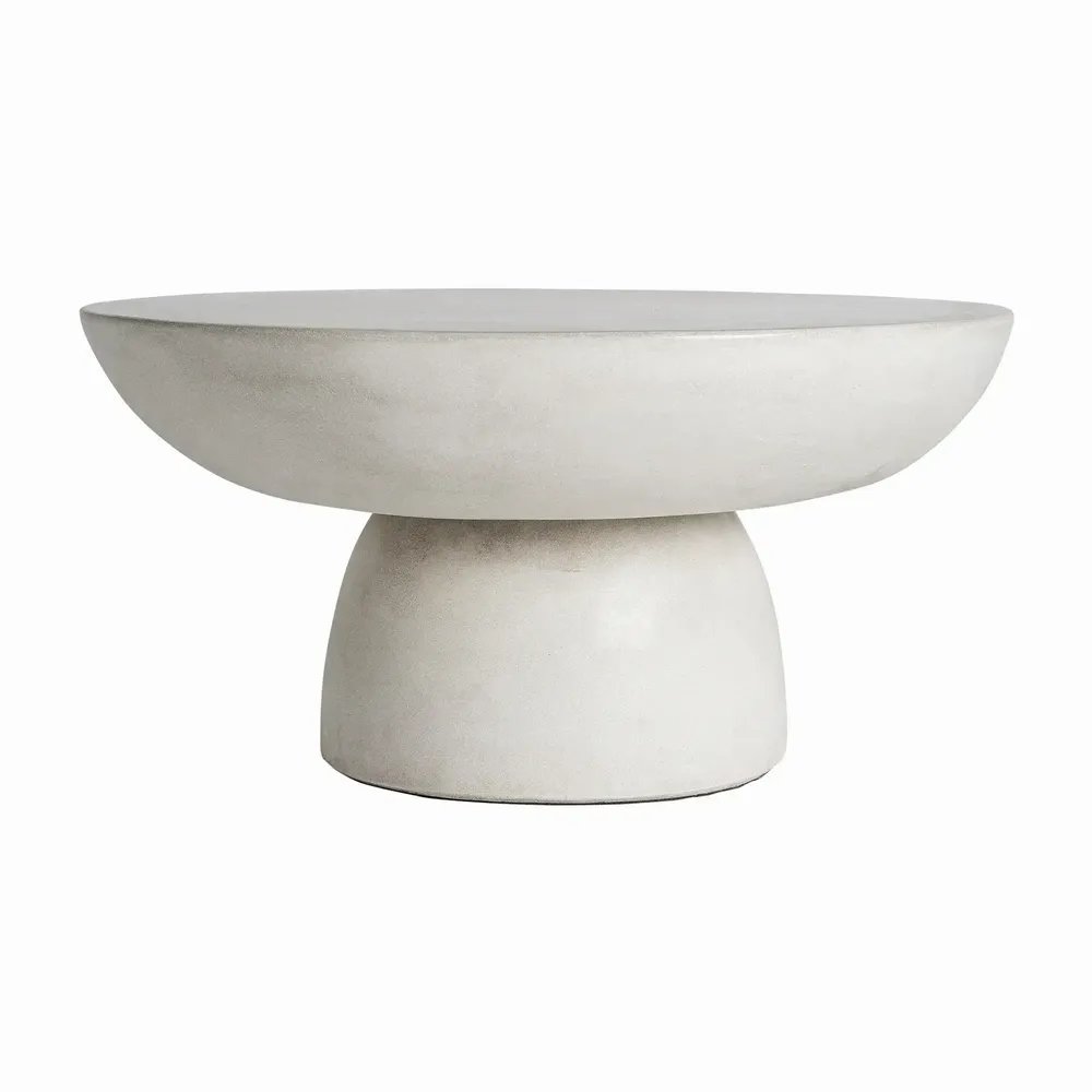 Tables basses - Table basse en grès gris cassé 60x60x34 cm - VICAL