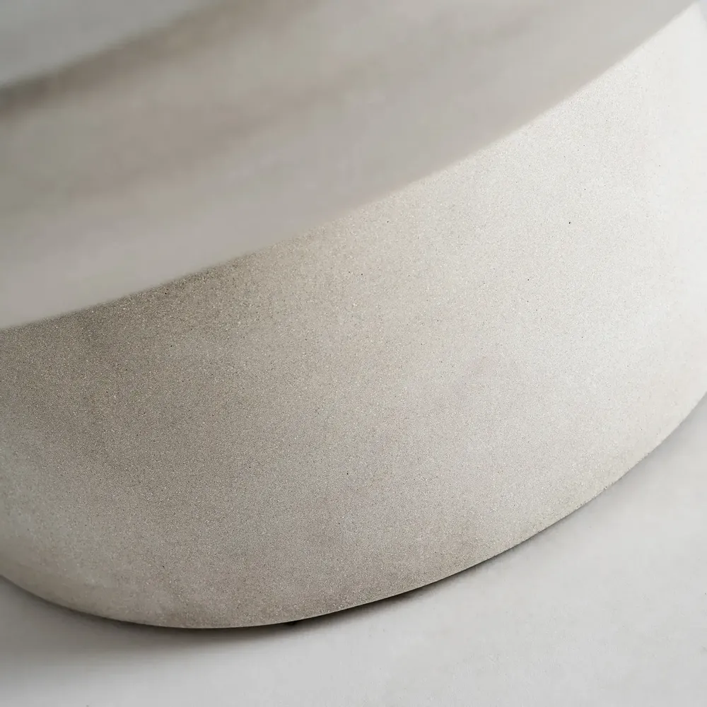 Tables basses - Table basse en grès gris cassé 60x60x34 cm - VICAL