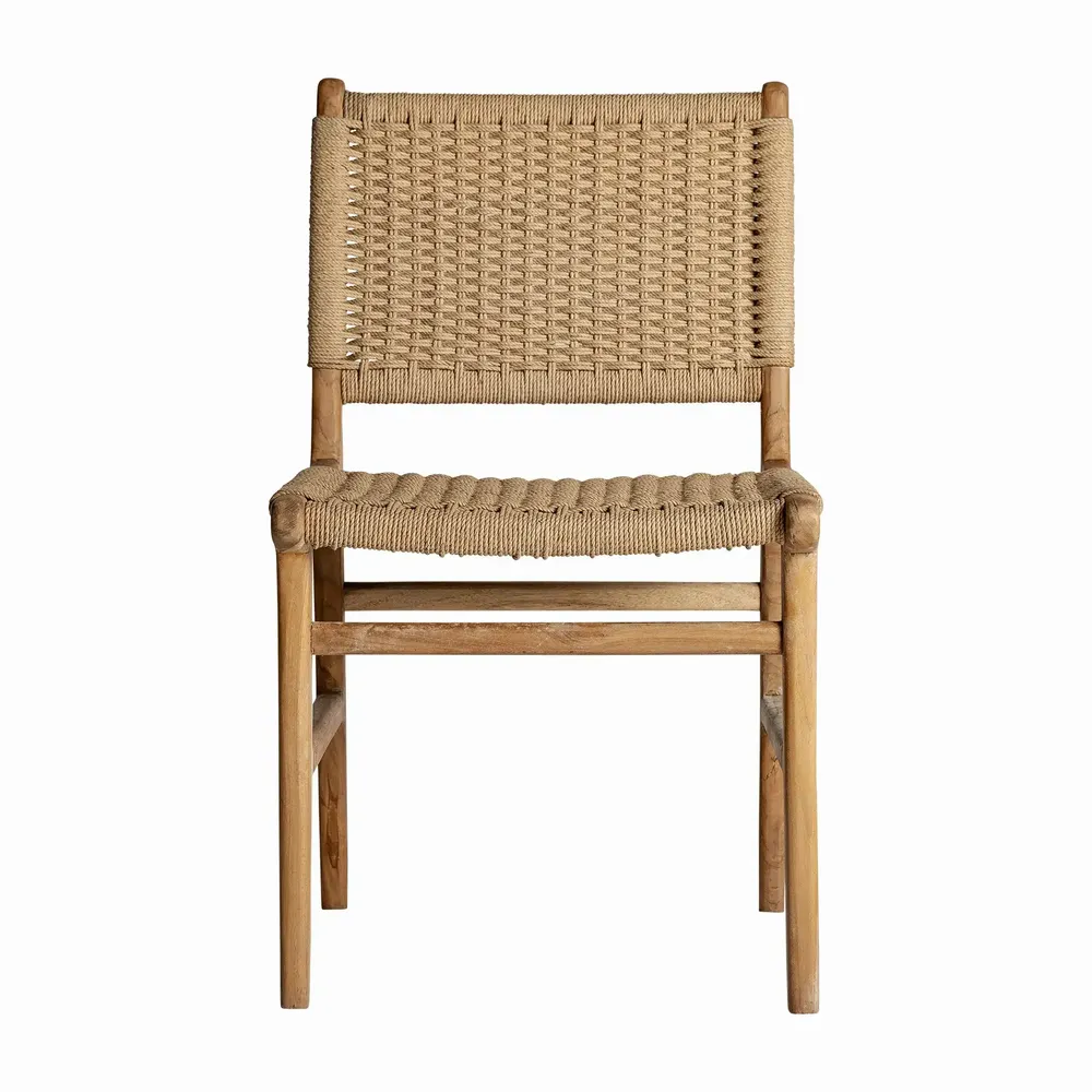 Chairs - Chair in teak wood off brown colour in 49x53x85 cm - VICAL