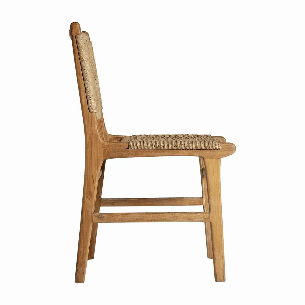 Chairs - Chair in teak wood off brown colour in 49x53x85 cm - VICAL