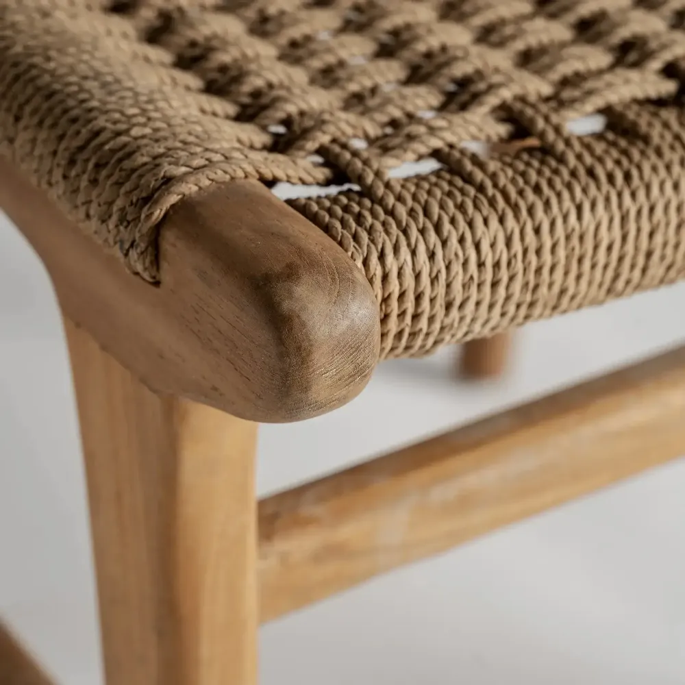 Chairs - Chair in teak wood off brown colour in 49x53x85 cm - VICAL