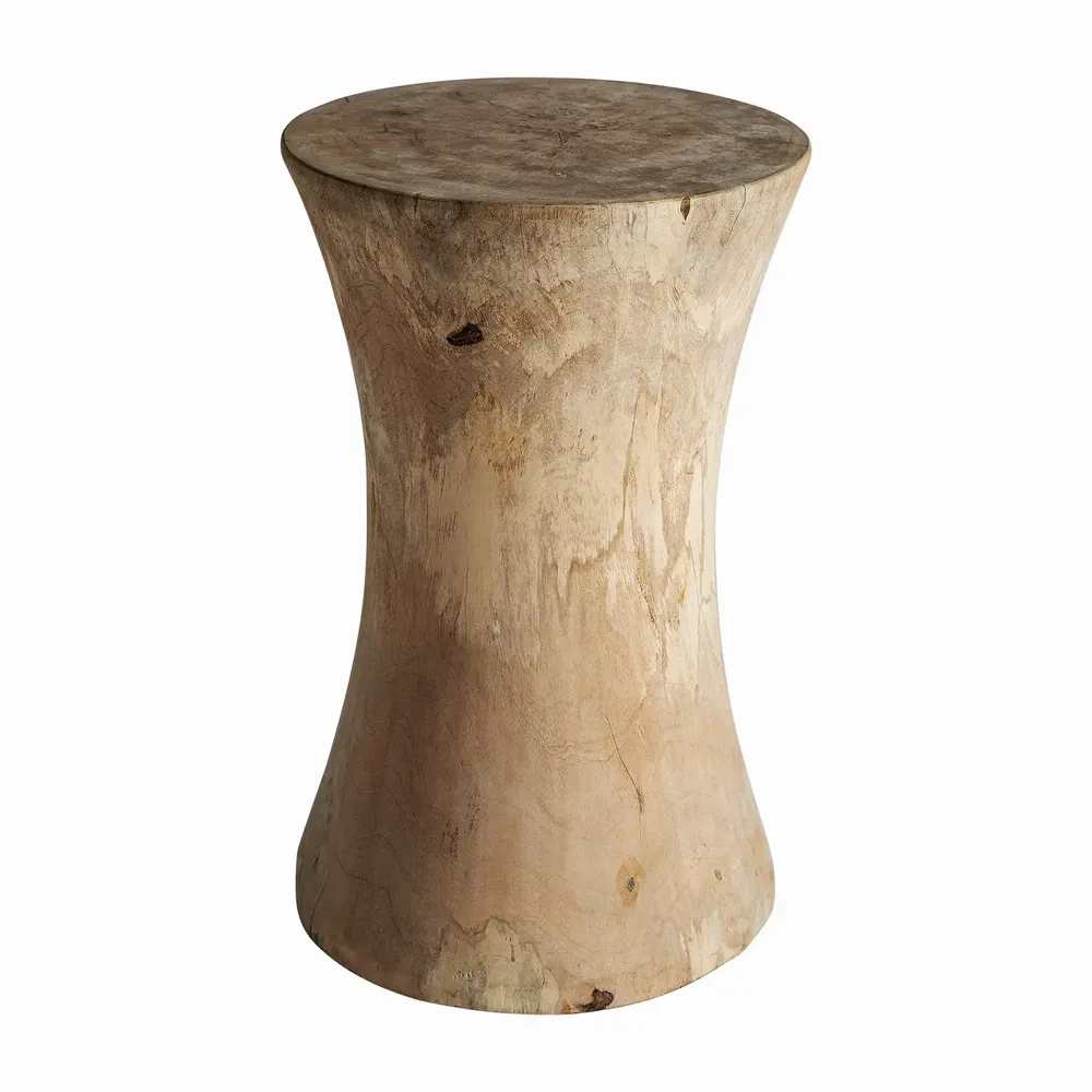 Tabourets - Tabouret en bois de suar couleur marron clair naturel 40x40x60 cm - VICAL