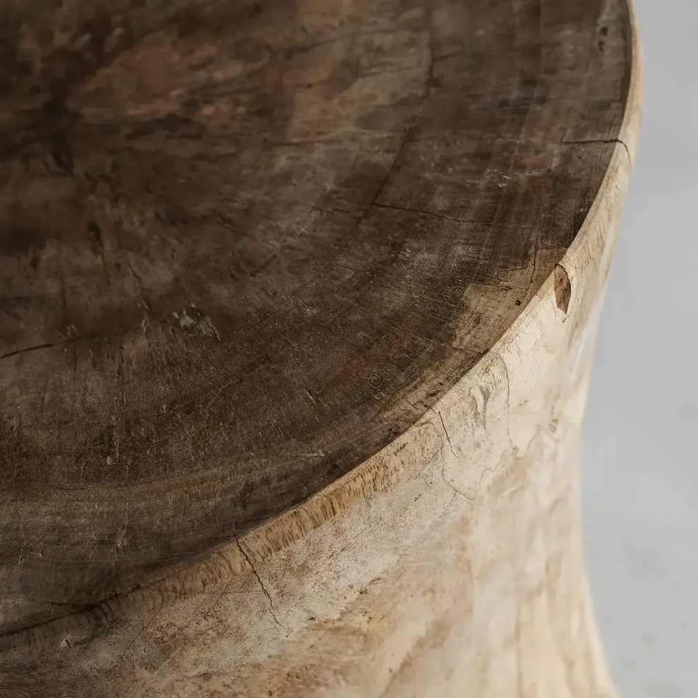 Tabourets - Tabouret en bois de suar couleur marron clair naturel 40x40x60 cm - VICAL