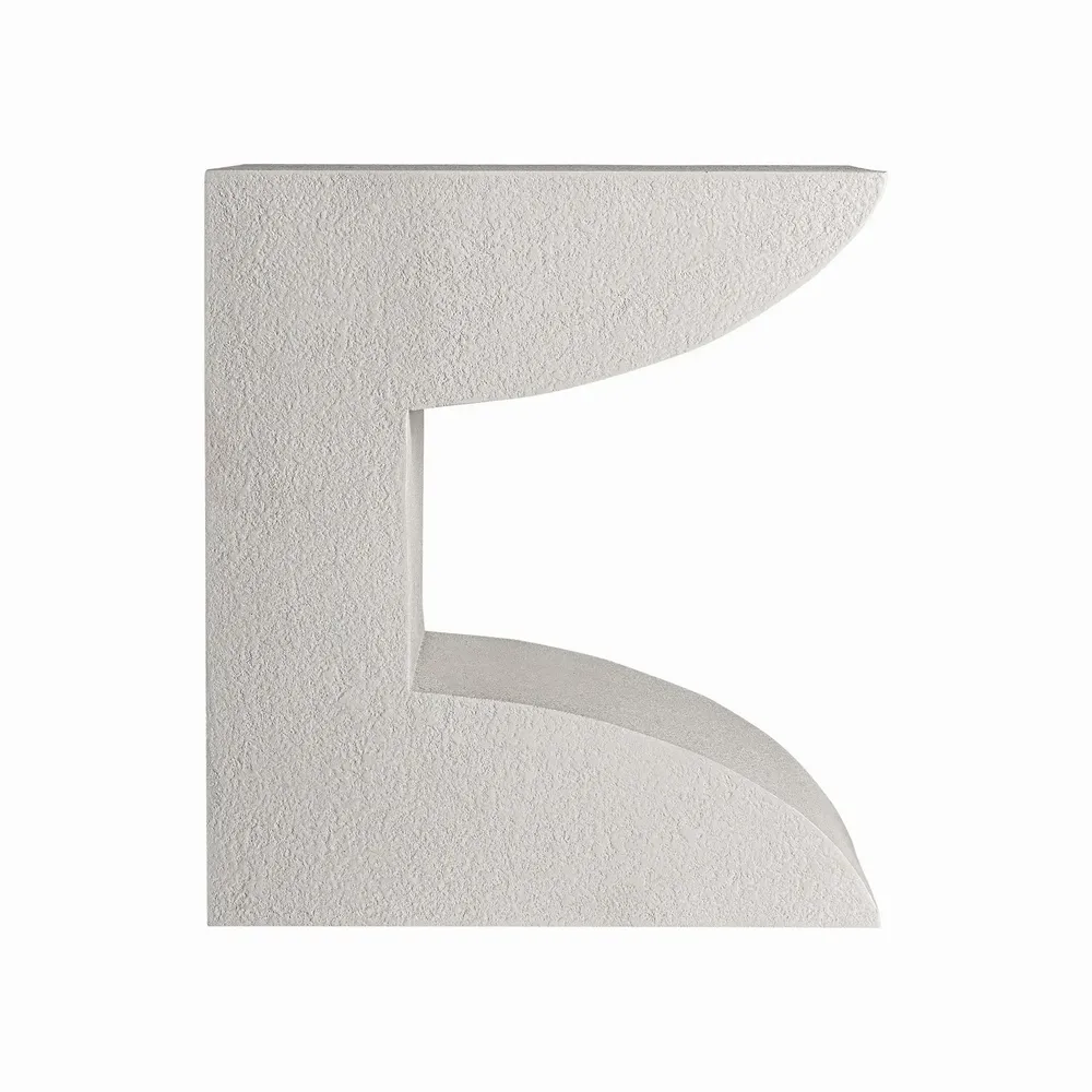 Autres tables - Table d'appoint en béton couleur blanc cassé en 48x41x55 cm - VICAL